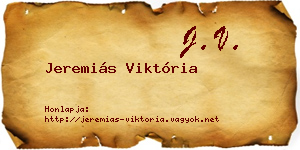 Jeremiás Viktória névjegykártya